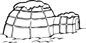 Igloo Covered In Snow Clip Art